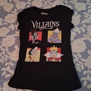 Disney Black Kids' Villains Graphic Tee with Colorful Panels